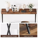 Console étroite à 2 niveaux, Petite table d'appoint avec étagères pour entrée, couloir et salon