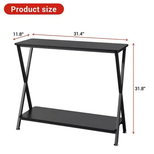 Console étroite à 2 niveaux, Petite table d'appoint avec étagères pour entrée, couloir et salon