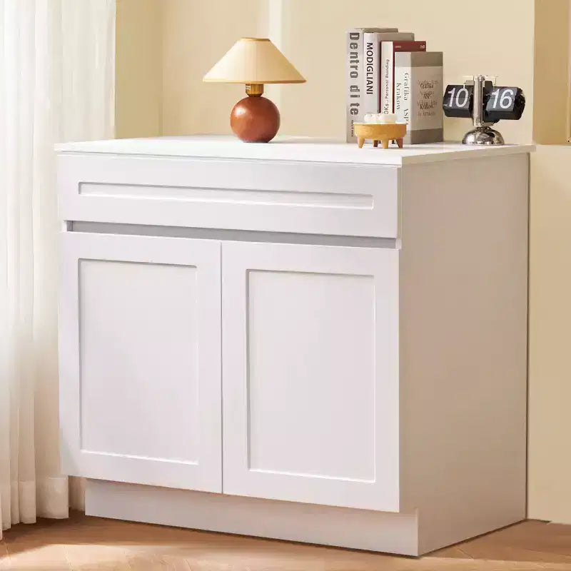 Meuble bas d'évier Shaker non assemblé de 36 po, blanc, prêt à assembler, 36L x 24P x 34.5H