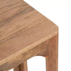 Table d'appoint en bois fin, design minimaliste, profil étroit, table d'appoint pour salon et chambre