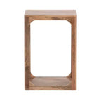 Table d'appoint en bois fin, design minimaliste, profil étroit, table d'appoint pour salon et chambre