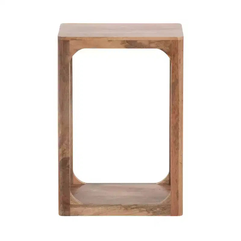 Table d'appoint en bois fin, design minimaliste, profil étroit, table d'appoint pour salon et chambre