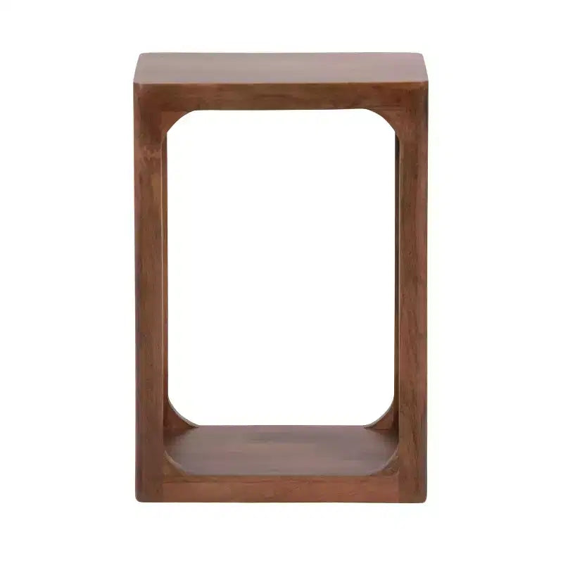 Table d'appoint en bois fin, design minimaliste, profil étroit, table d'appoint pour salon et chambre