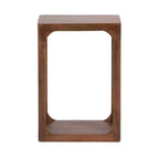 Table d'appoint en bois fin, design minimaliste, profil étroit, table d'appoint pour salon et chambre