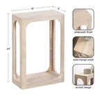 Table d'appoint en bois fin, design minimaliste, profil étroit, table d'appoint pour salon et chambre