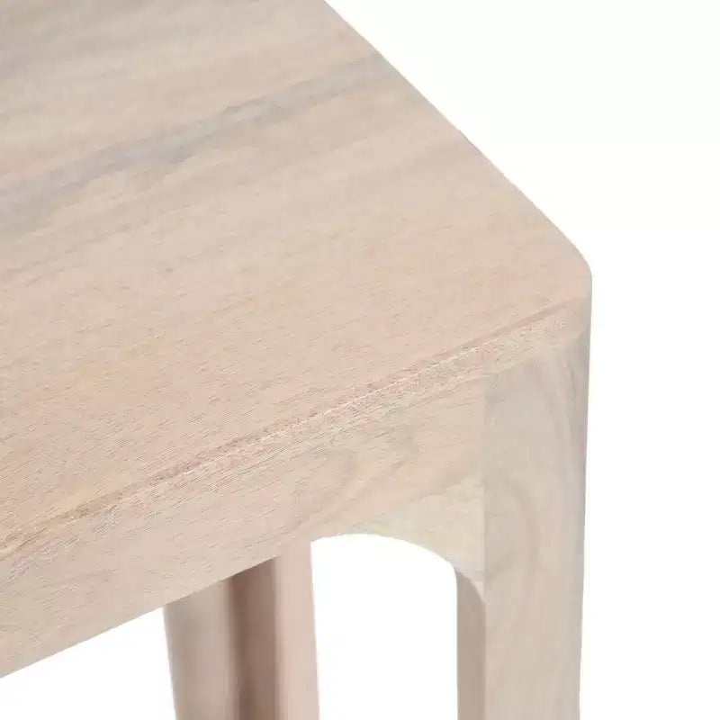 Table d'appoint en bois fin, design minimaliste, profil étroit, table d'appoint pour salon et chambre