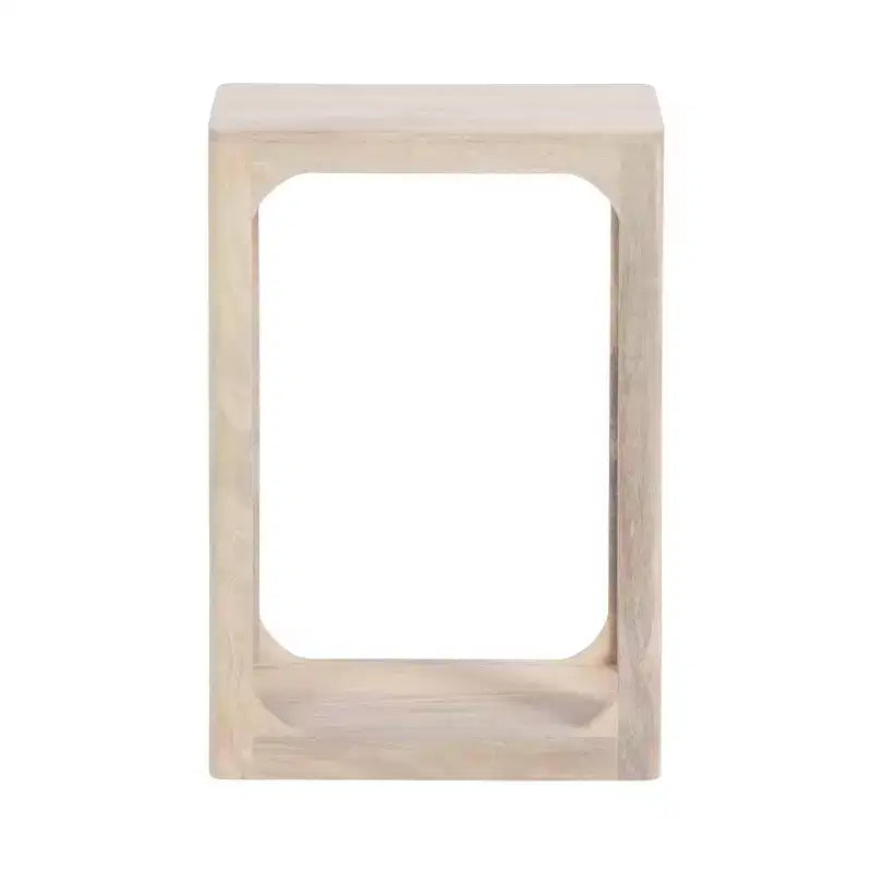 Table d'appoint en bois fin, design minimaliste, profil étroit, table d'appoint pour salon et chambre