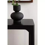 Table d'appoint en bois fin, design minimaliste, profil étroit, table d'appoint pour salon et chambre