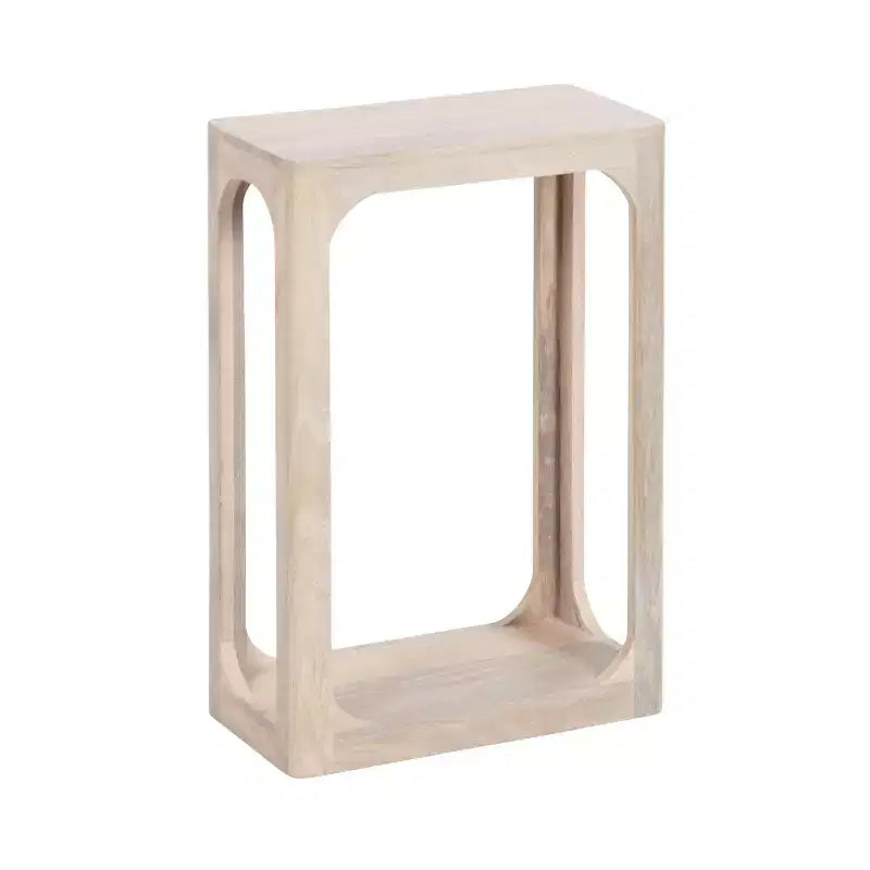 Table d'appoint en bois fin, design minimaliste, profil étroit, table d'appoint pour salon et chambre