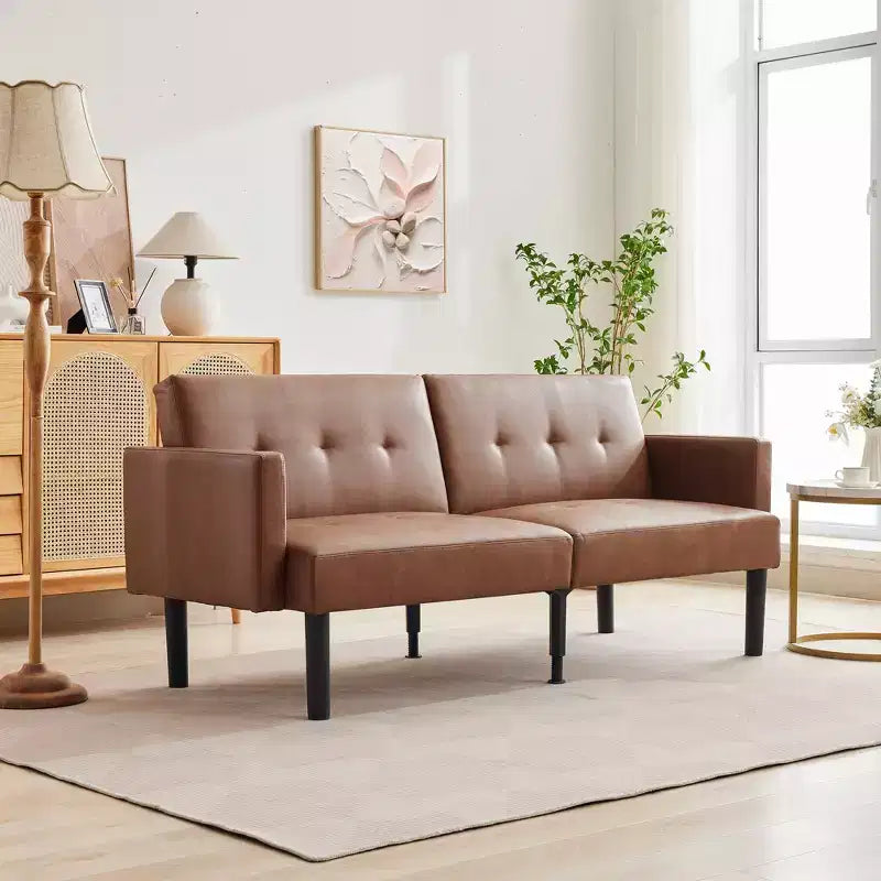 Canapé convertible double, Canapé inclinable réglable sur 3 positions, Conception surélevée pour un nettoyage facile, Canapé pliant moderne pour salon, appartement, bureau