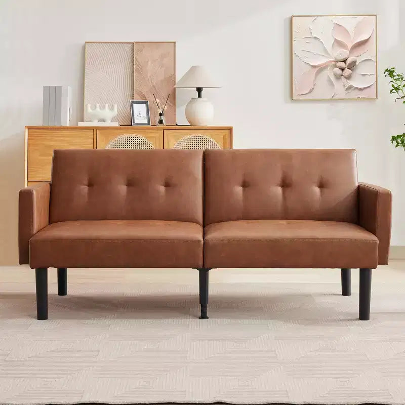Canapé convertible double, Canapé inclinable réglable sur 3 positions, Conception surélevée pour un nettoyage facile, Canapé pliant moderne pour salon, appartement, bureau
