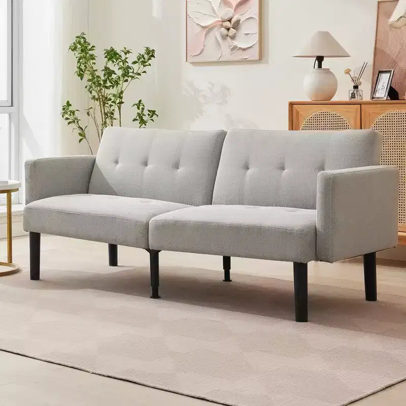 Canapé convertible double, Canapé inclinable réglable sur 3 positions, Conception surélevée pour un nettoyage facile, Canapé pliant moderne pour salon, appartement, bureau