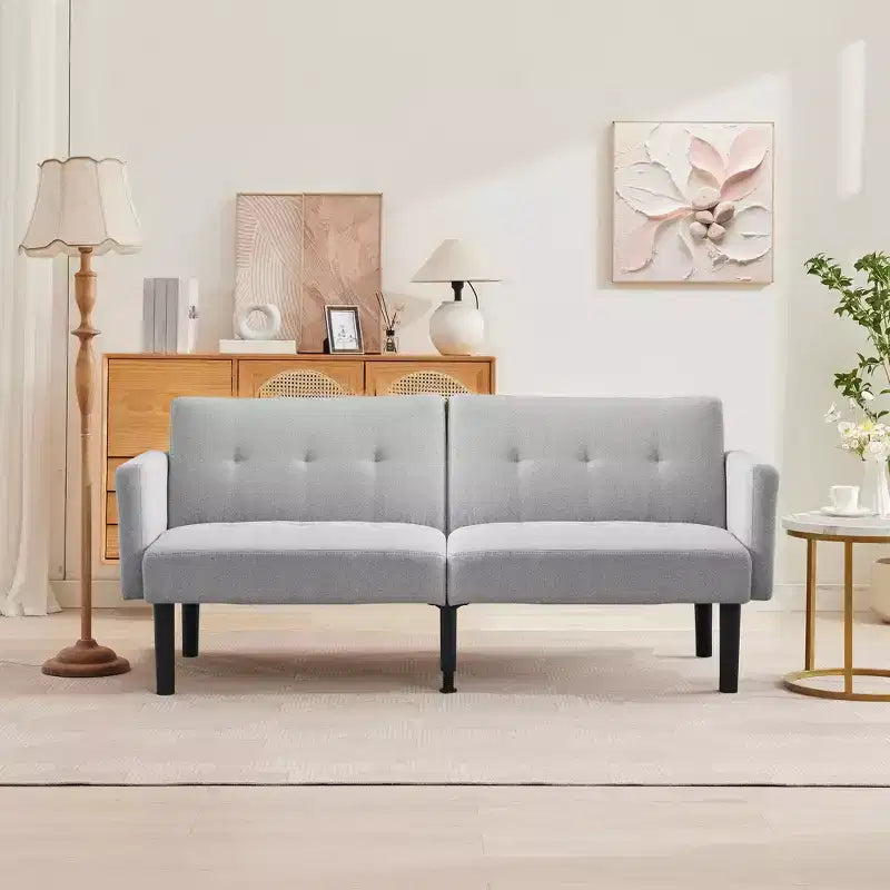Canapé convertible double, Canapé inclinable réglable sur 3 positions, Conception surélevée pour un nettoyage facile, Canapé pliant moderne pour salon, appartement, bureau
