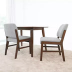 Chaise de salle à manger (lot de 2) Gris clair, mousse haute densité, support lombaire incliné