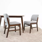 Chaise de salle à manger (lot de 2) Gris clair, mousse haute densité, support lombaire incliné