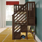 Lit superposé mezzanine double classique avec escalier, Meubles de chambre d'enfant, Design compact