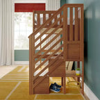 Lit superposé mezzanine double classique avec escalier, Meubles de chambre d'enfant, Design compact