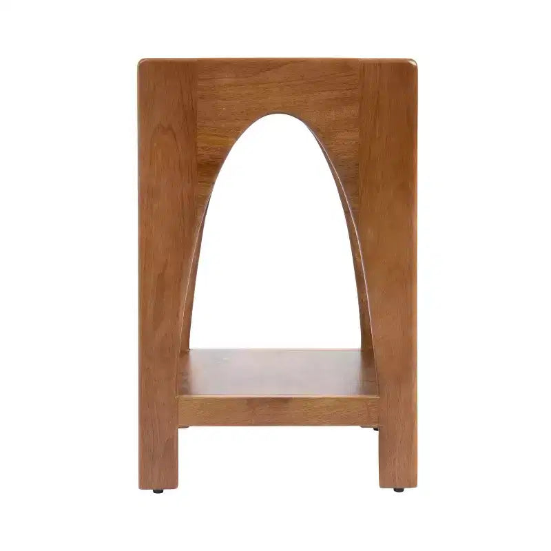 Table d'appoint en bois, 16x14x22, Noyer marron, Table d'appoint minimaliste pour salon et chambre