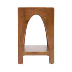 Table d'appoint en bois, 16x14x22, Noyer marron, Table d'appoint minimaliste pour salon et chambre