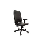 HomeStock 46.6 in.H Adjustable Height Black Faux Leather Seat Material with Swivels Ergonomic Office Chairs