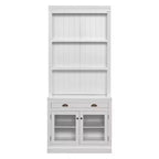 Vitrine moderne avec 2 portes vitrées, étagère réglable et tiroir de rangement