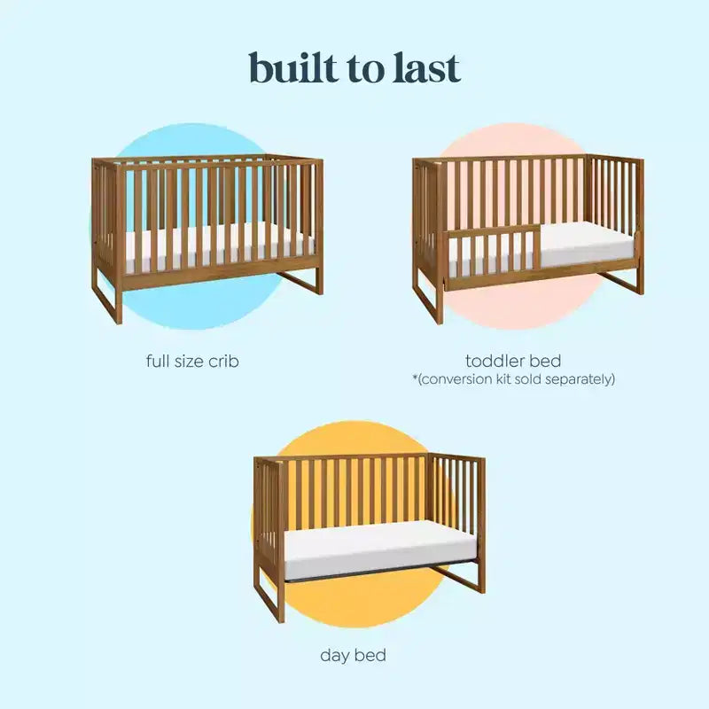 Lit de bébé convertible 3-en-1, se transforme en lit de tout-petit et en lit double, non toxique, certifié GREENGUARD Gold