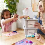 Tour de rangement mobile à 20 compartiments avec 20 bacs de rangement, grille 5x4, mobilier de salle de classe pour enfants