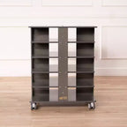 Tour de rangement mobile à 20 compartiments avec 20 bacs de rangement, grille 5x4, mobilier de salle de classe pour enfants