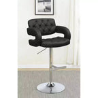 Okak Adjustable Height Bar Stools, 360 Swivel Counter Stools, Upholstered Barstools with Chrome Base for Kitchen&Dining Room
