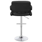 Tabourets de bar pivotants à hauteur réglable, assise rembourrée, base chromée, ensemble pour cuisine et salle à manger