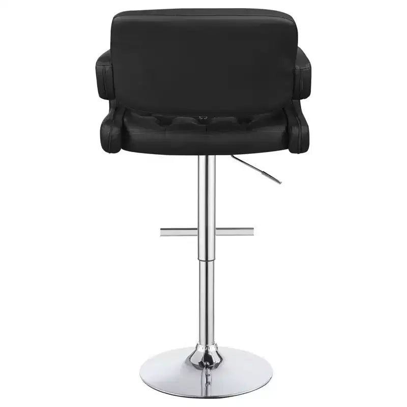 Tabourets de bar pivotants à hauteur réglable, assise rembourrée, base chromée, ensemble pour cuisine et salle à manger