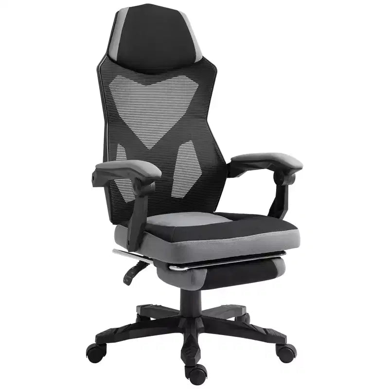 Home Office Chair Adjustable Height Recliner with Retractable Footrest