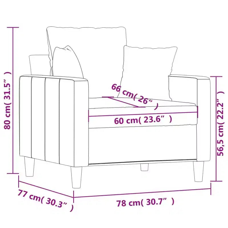 Fauteuil d'appoint en velours, Noir, 23,6", Structure en métal, Rembourrage en mousse épaisse, Fauteuil de salon moderne