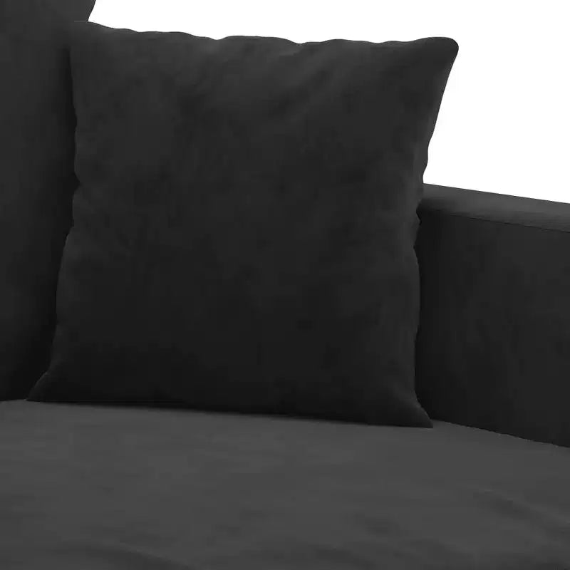 Fauteuil d'appoint en velours, Noir, 23,6", Structure en métal, Rembourrage en mousse épaisse, Fauteuil de salon moderne