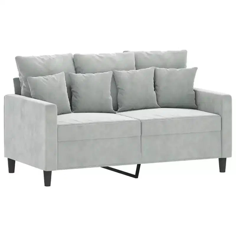 vidaXL 2-Seater Sofa Light Gray 47.2 Velvet