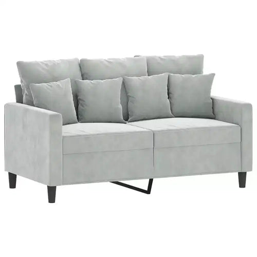 vidaXL 2-Seater Sofa Light Gray 47.2 Velvet