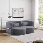 Canapé-lit pliable 2-en-1 convertible avec mousse à mémoire de forme, futon minimaliste pour salon