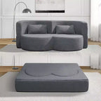 Canapé-lit pliable 2-en-1 convertible avec mousse à mémoire de forme, futon minimaliste pour salon