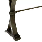 Console en bois industrielle, marron, étagère ouverte, cadre en métal, table pour entrée et salon