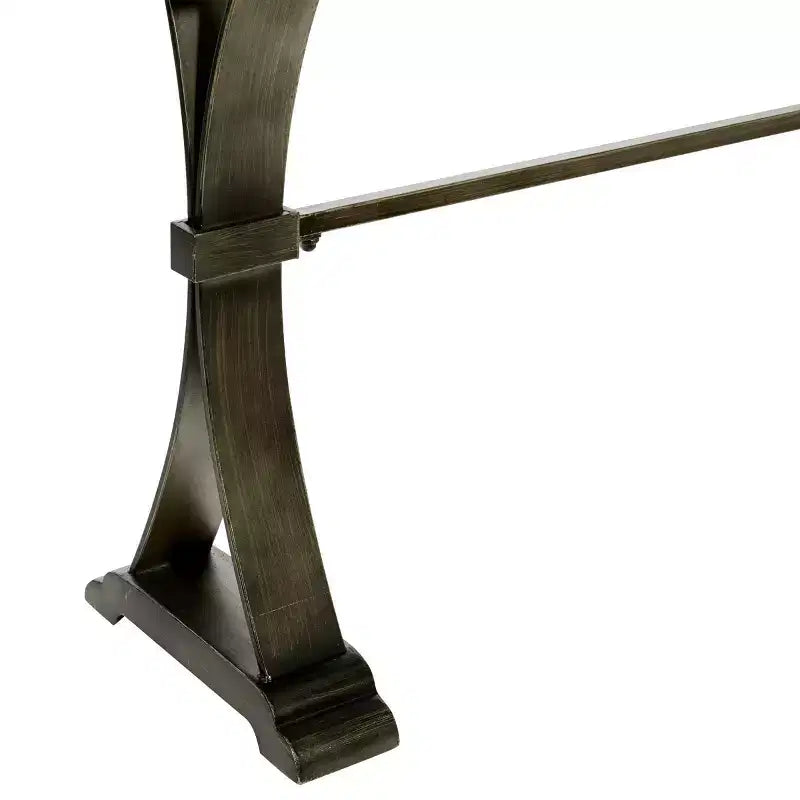 Console en bois industrielle, marron, étagère ouverte, cadre en métal, table pour entrée et salon