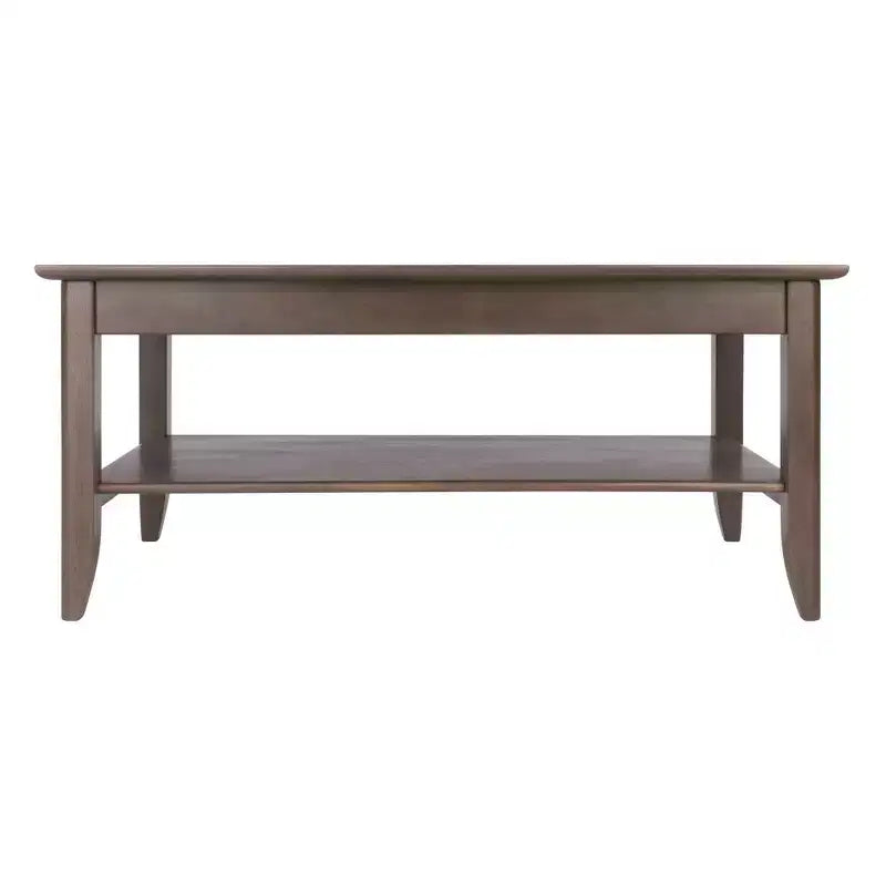 Table basse ronde Santino, gris huître, construction en bois, table basse compacte pour salon