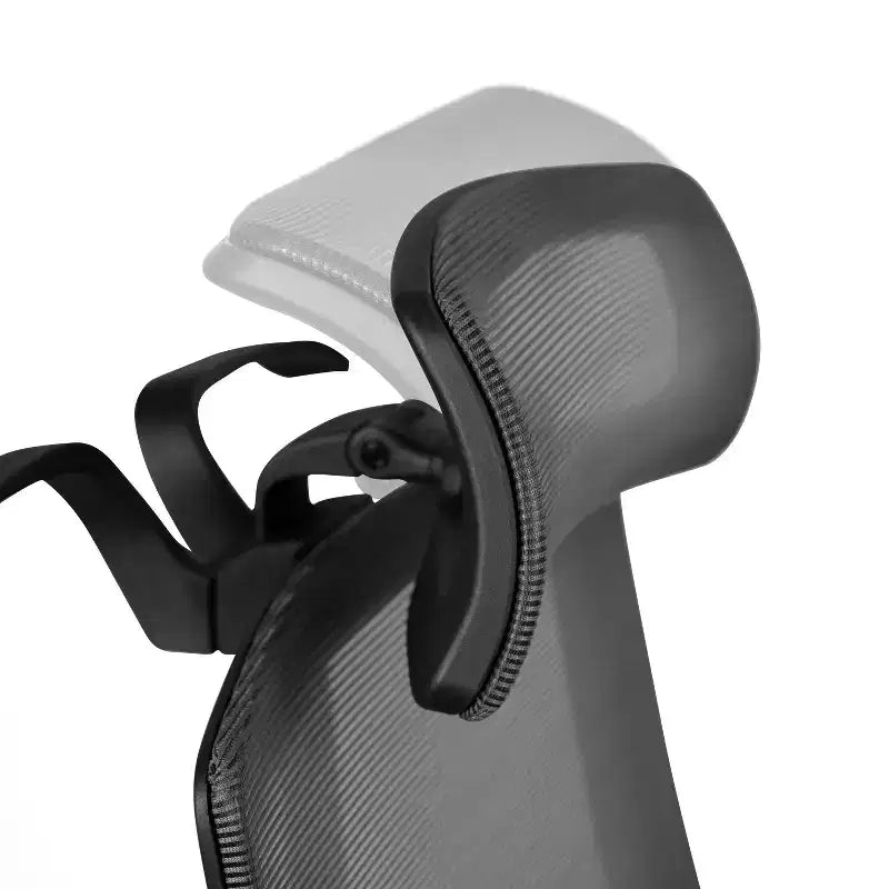 Fauteuil de bureau ergonomique en maille, inclinaison synchrone, appui-tête pivotant, soutien lombaire, accoudoirs réglables