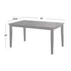 Table à manger rectangulaire en bois massif Havana, bois dur durable, mobilier de salle à manger classique