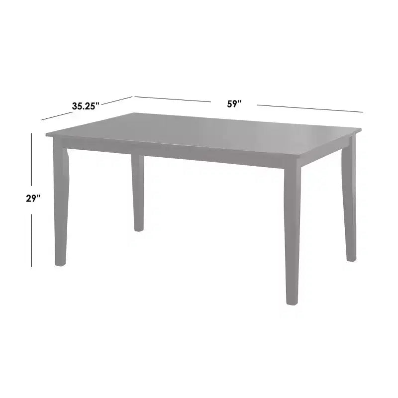 Table à manger rectangulaire en bois massif Havana, bois dur durable, mobilier de salle à manger classique