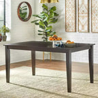 Table à manger rectangulaire en bois massif Havana, bois dur durable, mobilier de salle à manger classique