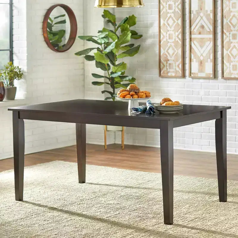 Table à manger rectangulaire en bois massif Havana, bois dur durable, mobilier de salle à manger classique