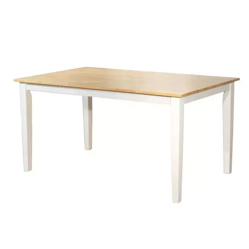 Table à manger rectangulaire en bois massif Havana, bois dur durable, mobilier de salle à manger classique