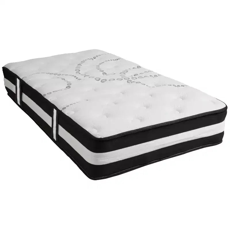 Matelas en mousse et ressorts ensachés de 12 po en boîte, Lit simple/double/grand, Confort anti-pression