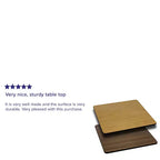 Plateau de table réversible carré 24", Surface de qualité commerciale durable