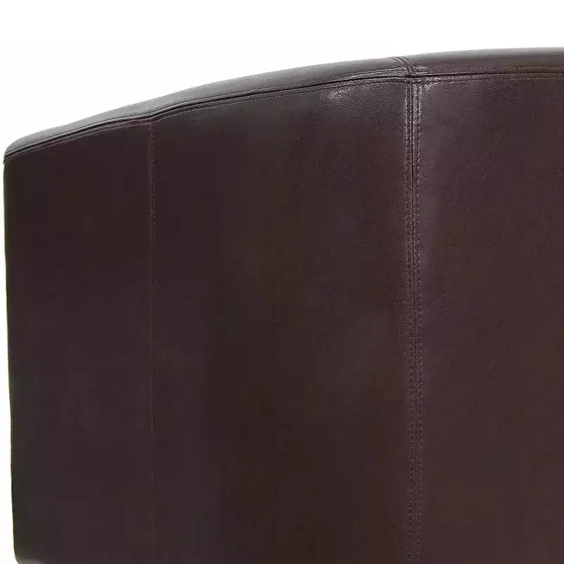 Fauteuil en cuir avec accoudoirs inclinés, fauteuil d'appoint moderne pour salon et bureau